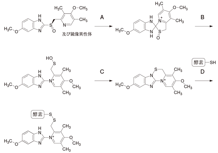 オメプラゾールが薬理作用を示す際の生体内における変化 103回薬剤師国家試験問213
